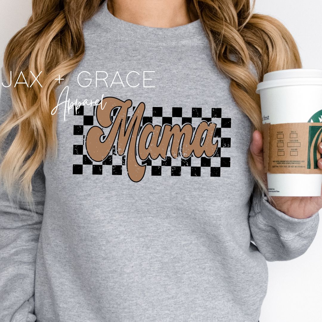 Vintage Tan Checkered Mama