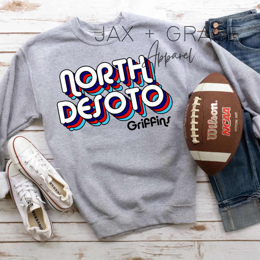 North Desoto Griffins Retro Font