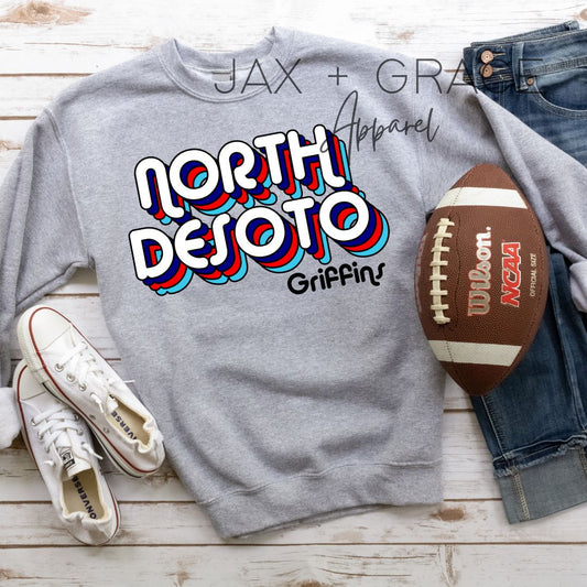 North Desoto Griffins Retro Font