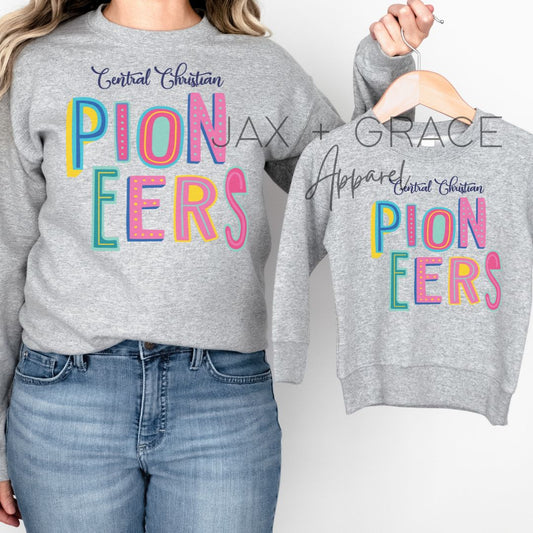 Central Christian Pioneers (Colorful Fun Font)