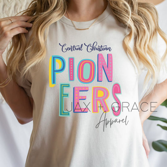 Central Christian Pioneers (Colorful Fun Font)