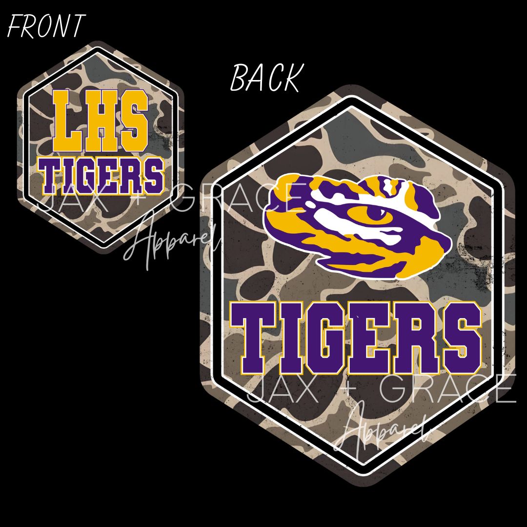 Distressed Camo - LHS TIGERS