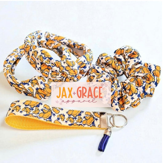 Pioneer Star printed headband/scrunchie