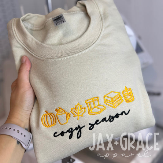 Cozy Season Embroidered Sweatshirt