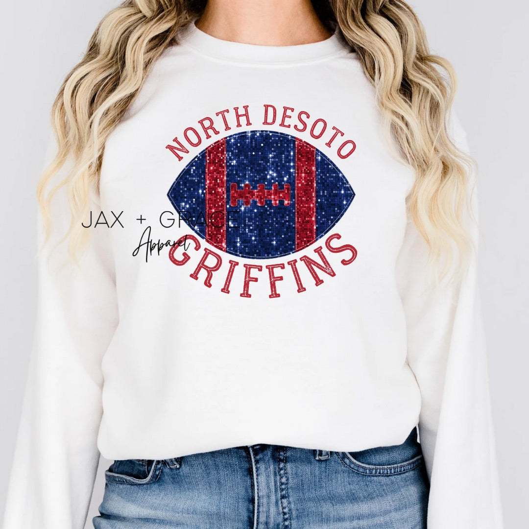 Griffins Faux Sequin Football