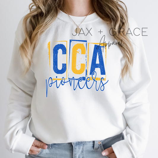 CCA Pioneers Stamped Design