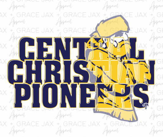 Central Christian Pioneers (peak thru logo)