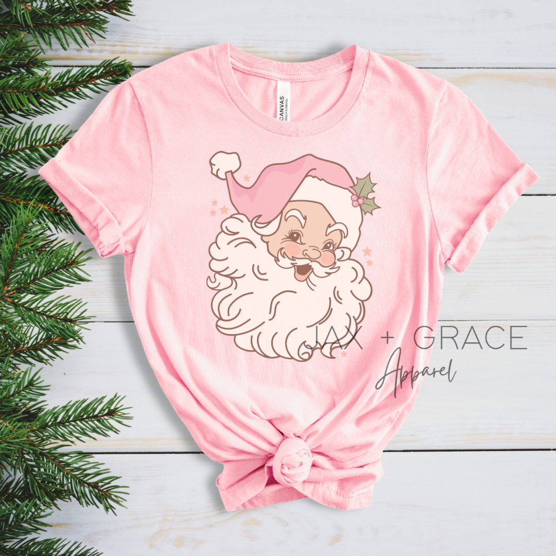 Vintage Pink Santa