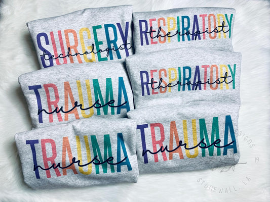 Custom Tall Letter Occupation Design