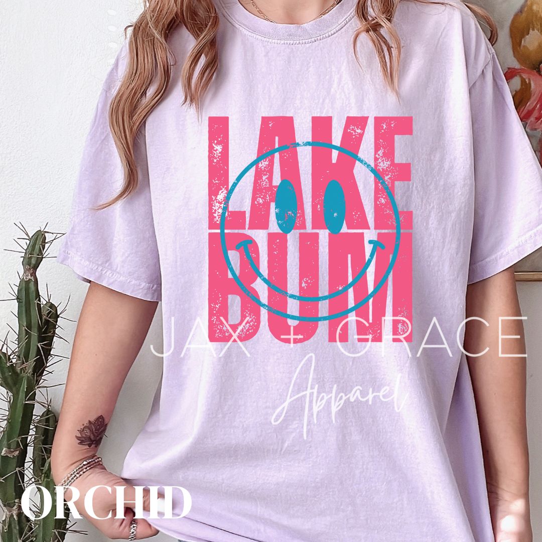 Lake Bum Smiley Tee