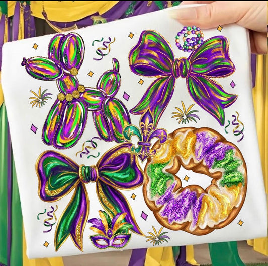 Mardi Dog & King Cake t shirt