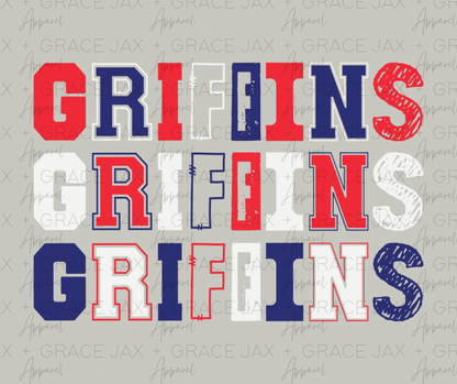 Griffins Variety Letters (blue/red/white)