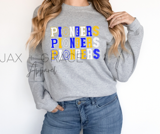 Pioneers Variety Letters (blue/gold/white)