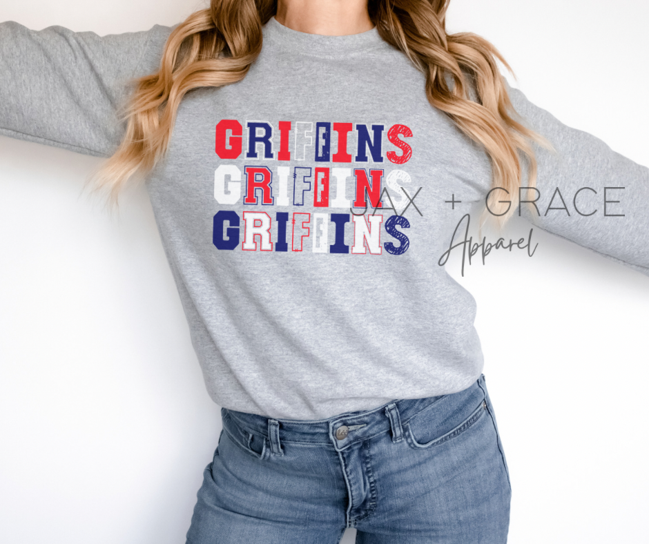 Griffins Variety Letters (blue/red/white)