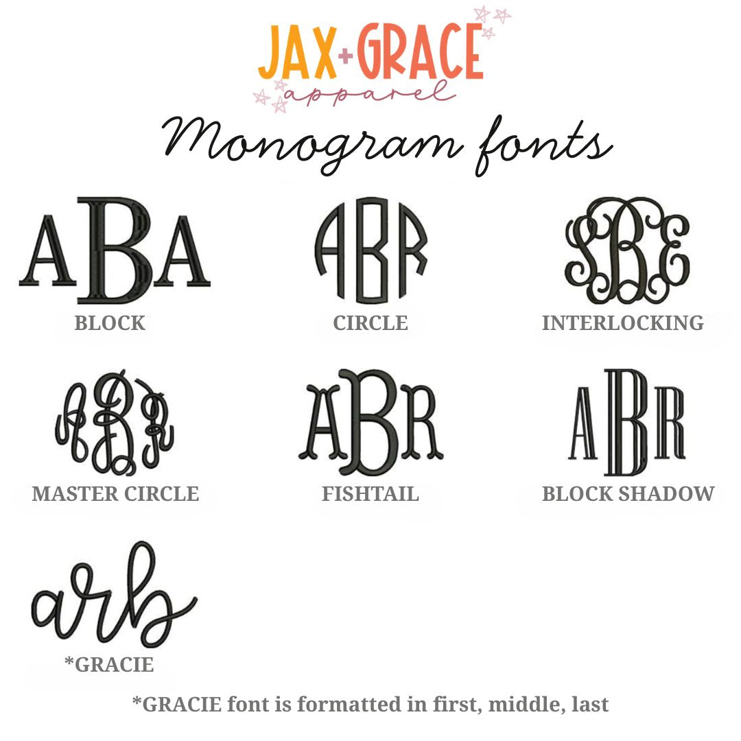 Monogram T shirt | Embroidery