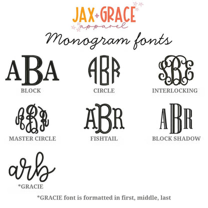 Monogram T shirt | Embroidery