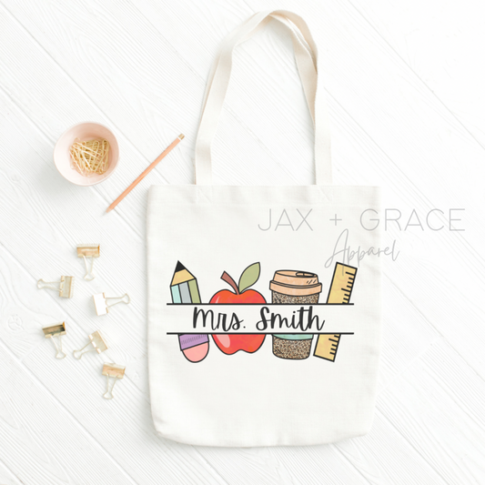 Teacher, Pencil, Coffee Tote Bag